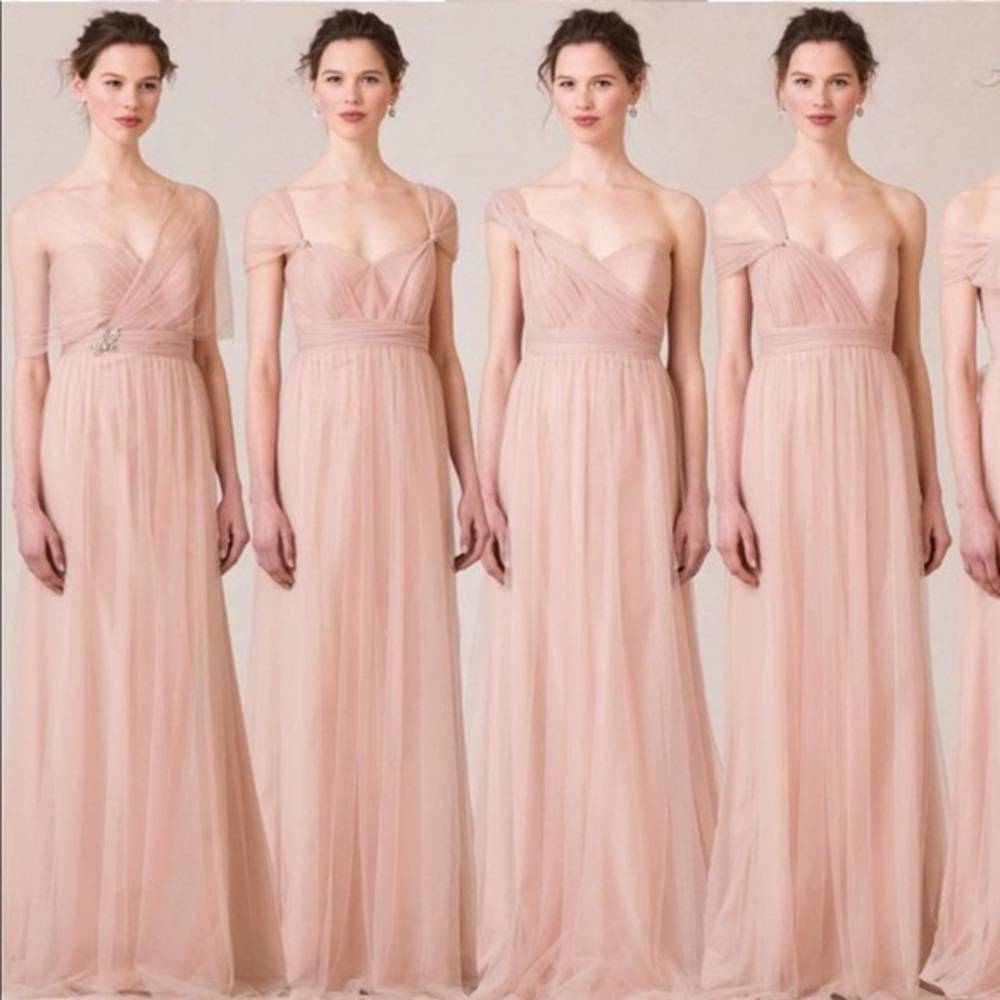 Jenny Yoo Annabelle Convertible Tulle Dress in Blush Pink (Size 2)